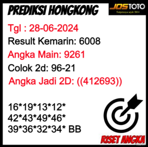 PREDIKSI TOGEL HK JOSTOTO