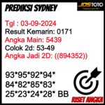 PREDIKSI TOGEL SYDNEY JOSTOTO