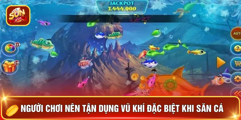 Mẹo Săn Thần Rồng 2026 – 3 Phút Nắm Bí Kíp, Săn Rồng Dễ Dàng 4 Người chơi nên tận dụng vũ khí đặc biệt khi săn cá